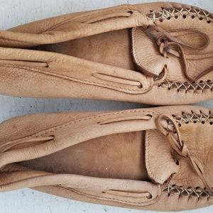 vintage leather moccasin loafers